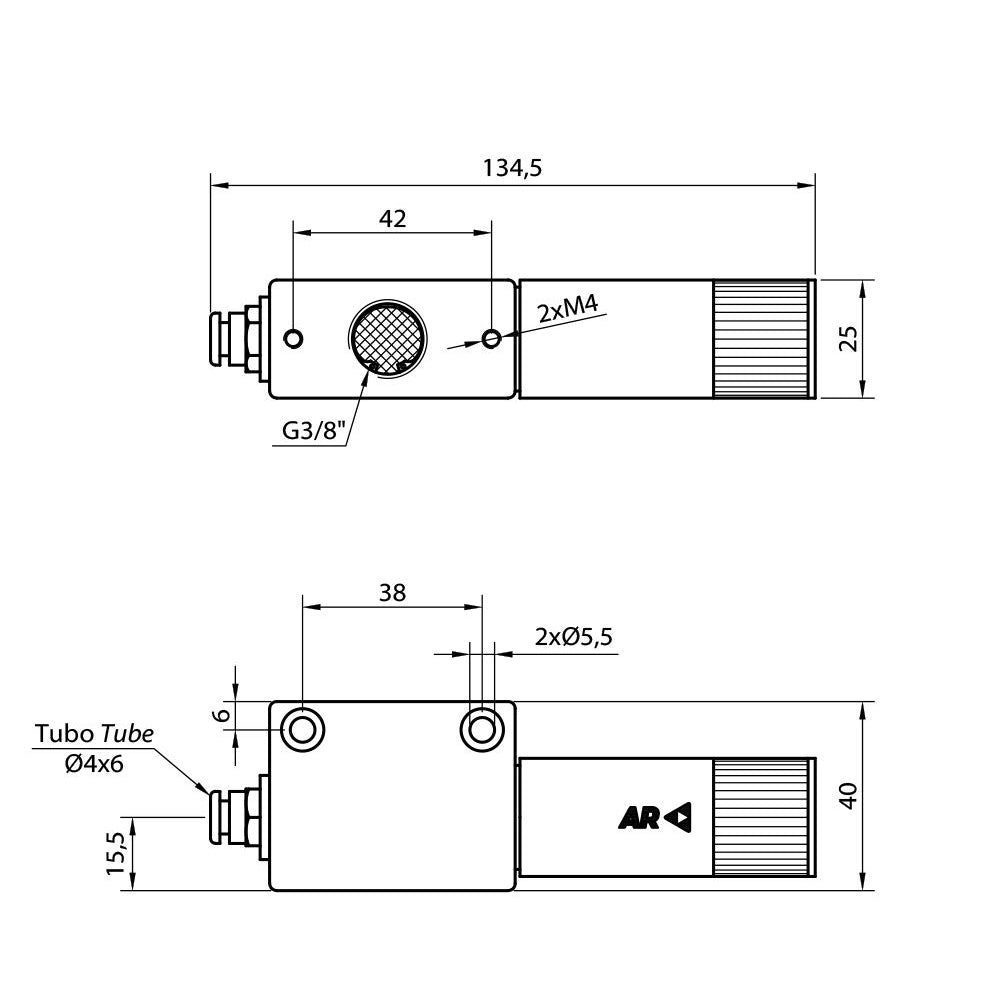 Eyector de vacío standard modelo K-2BE