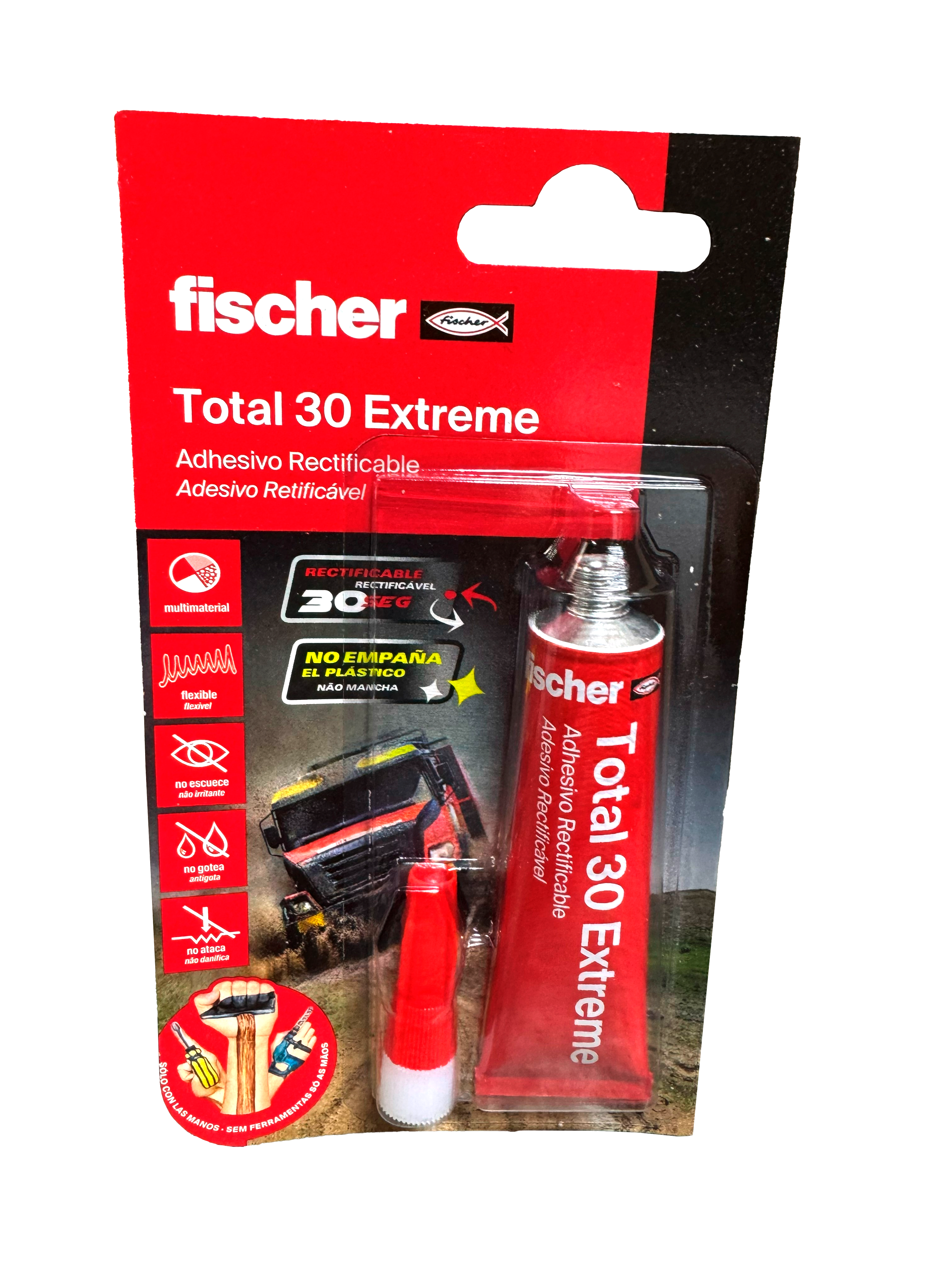 Tubo de Pegamento Fischer Total 30 Extreme 15 gr.