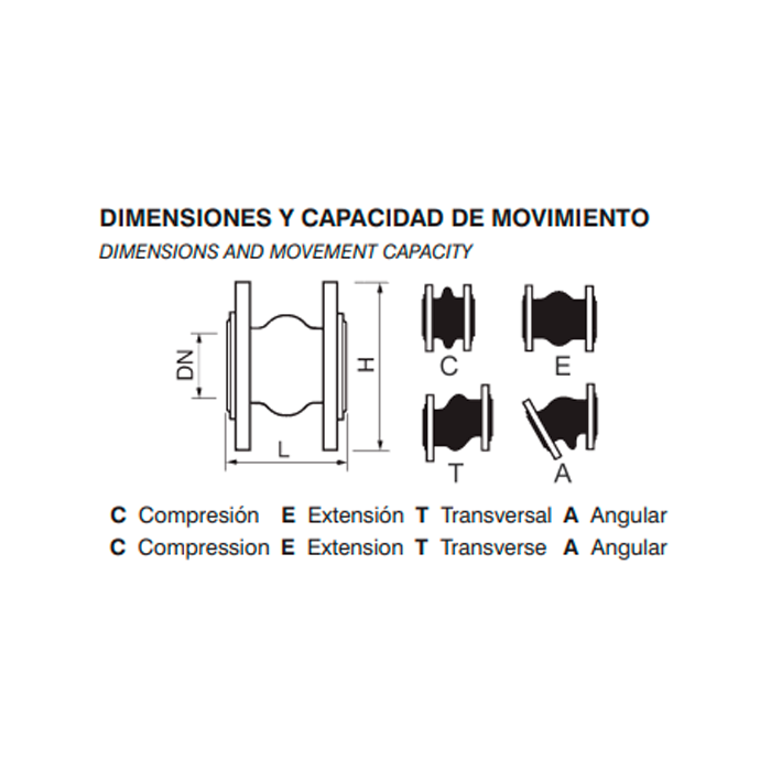 Manguito Antivibratorio SEI Bridas DN200 8 Pulgadas EPDM PN16 10 Bar