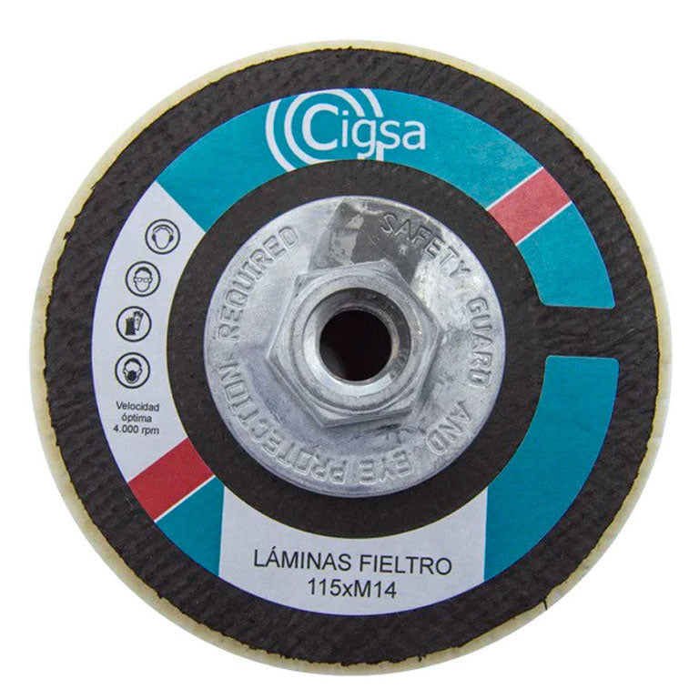 Disco de Láminas de Fieltro Blanco M14 D-115 CIGSA