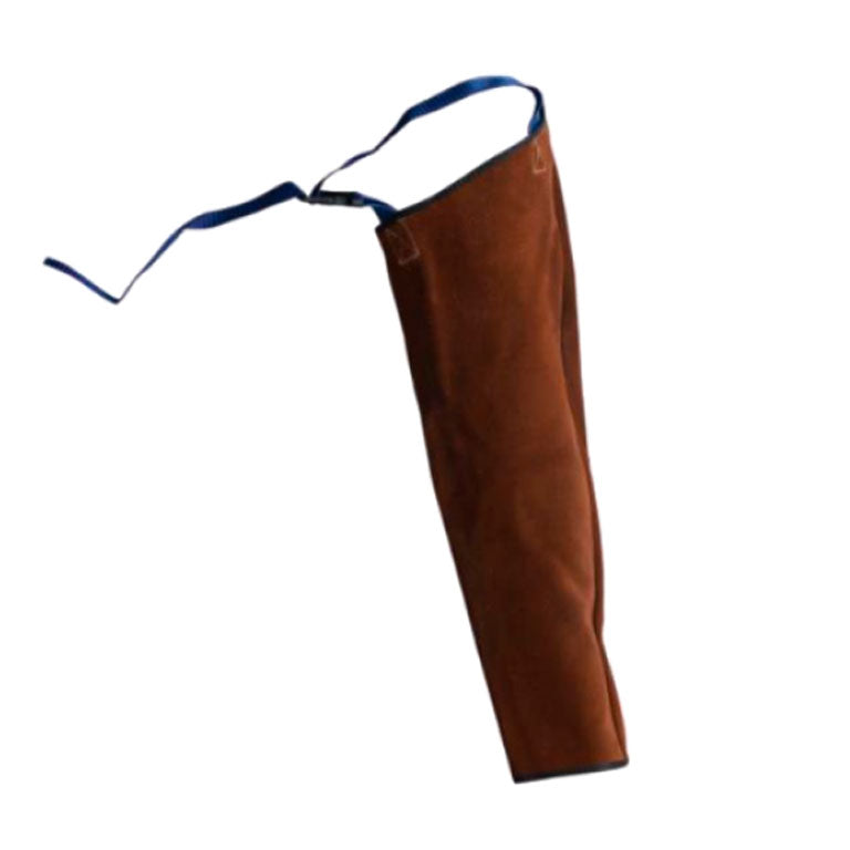 Par de Manguitos de Piel de Serraje Cuprón Marrón