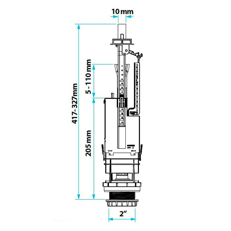 Mecanismo de Descarga JIMTEN 2L con Base Roscada S-584