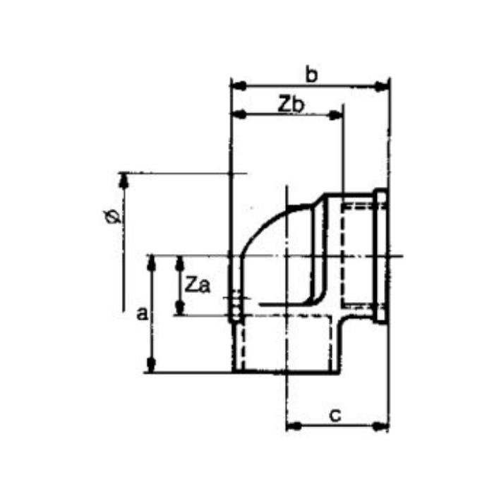 Codo Fijación Placa HH Mixto para Roscar y Soldar | F-472G-CU