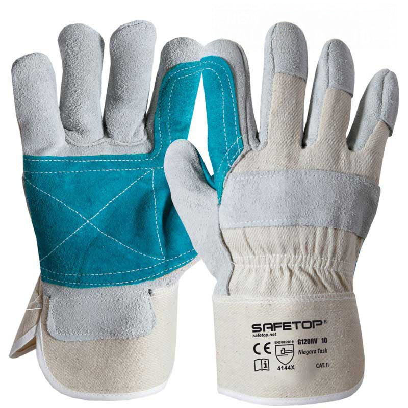 Guantes serraje vacuno gris de SafeTop G120RV