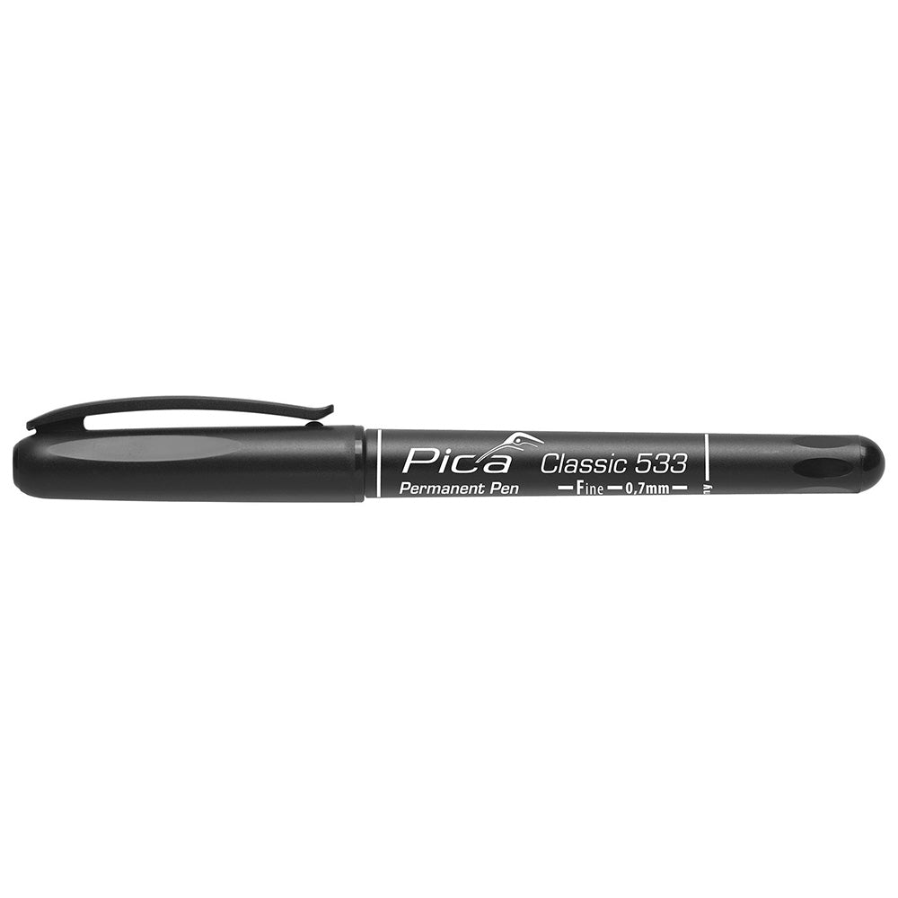 Marcador negro permanente con punta fina PICA Classic 533/46