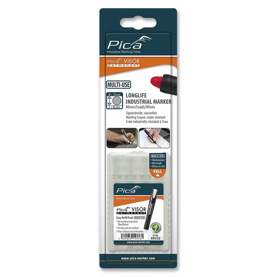 Estuche de 4 recambios blancos para marcador Pica Visor 991/52