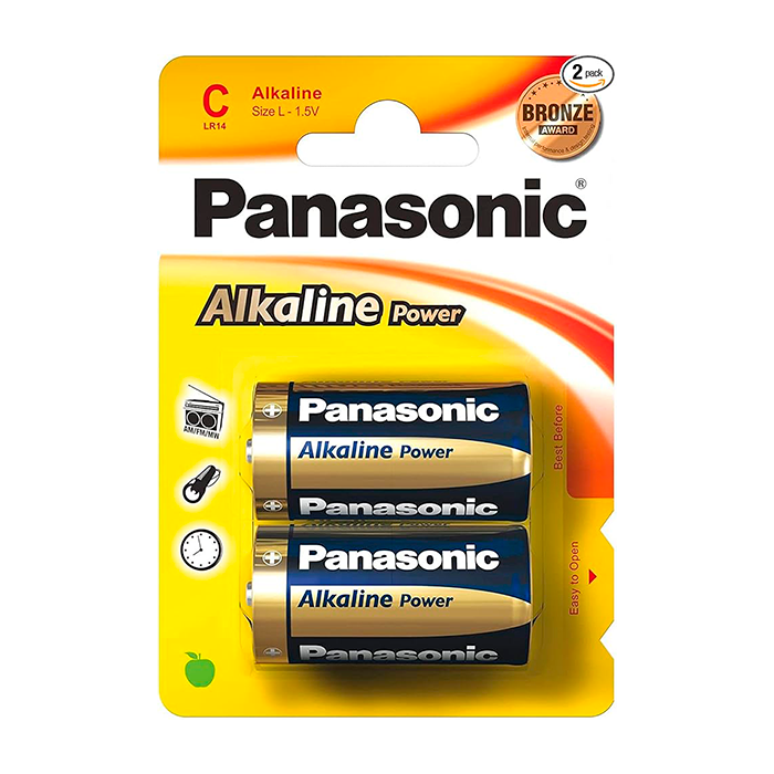 Blister 2 Pilas Alcalinas Panasonic C|LR14 1,5V