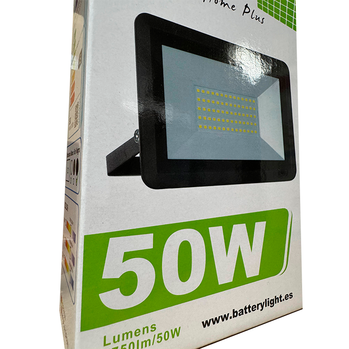 Proyector IP65 Luz Fría 50W 5750Lm 5500ºK