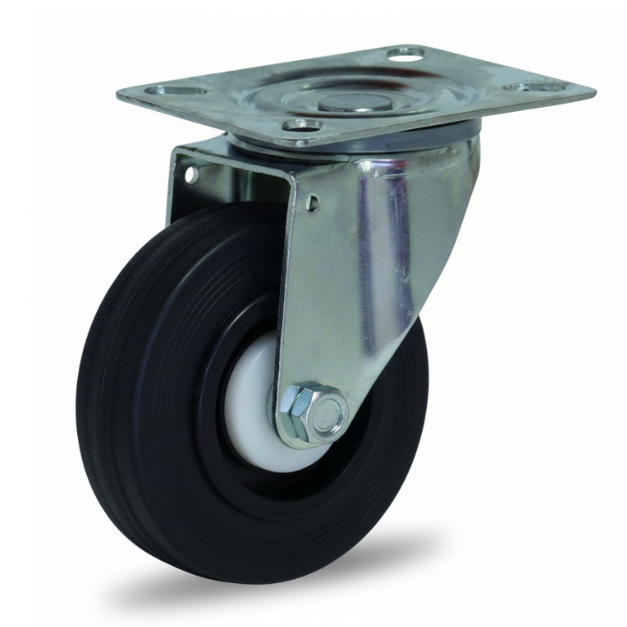 Rueda Gayner Inox 100mm | Ref. 34-102/22 | Goma Blanda | Carga 70kg