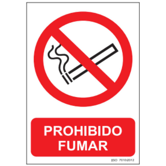 Señal de PVC Prohibido Fumar | 210 x 300 mm | Normativa Seguridad