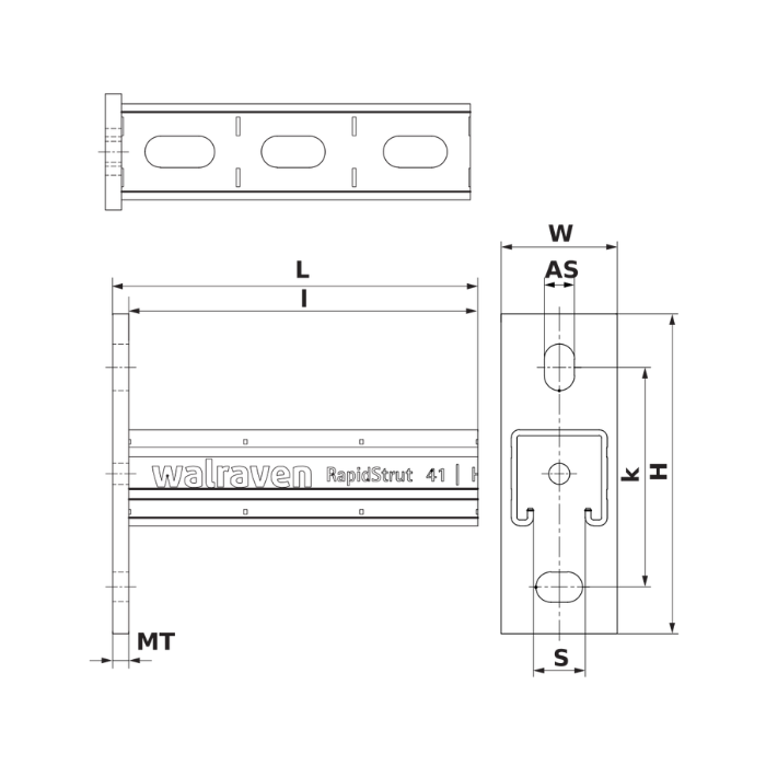 Soporte Soldado BIS RAPIDSTRUT® BUP1000