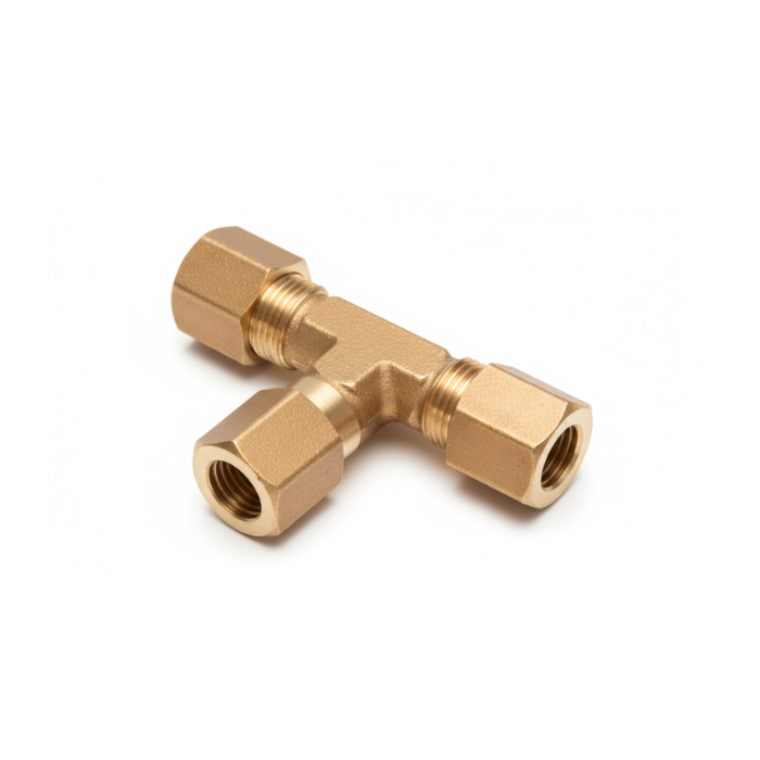 Te Igual de Compresión | Latón Legris | Métrica 4-16 mm