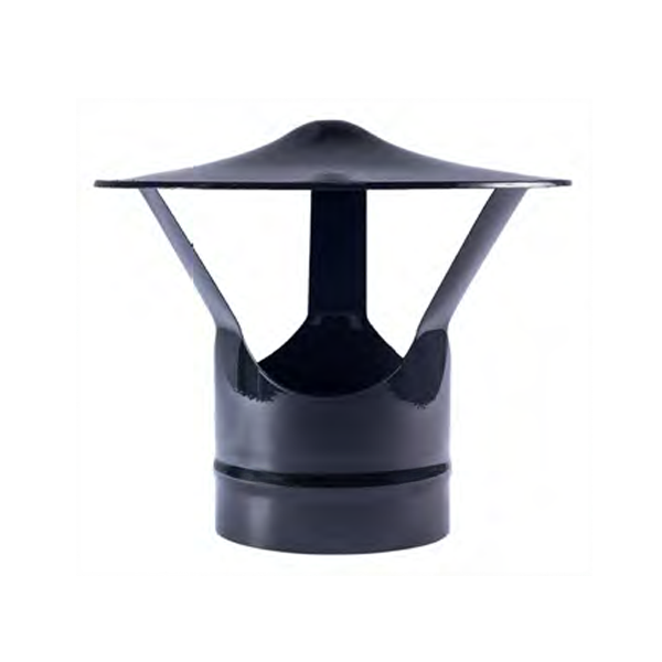 Caperuza china acero negro vitrificado a 850ºC