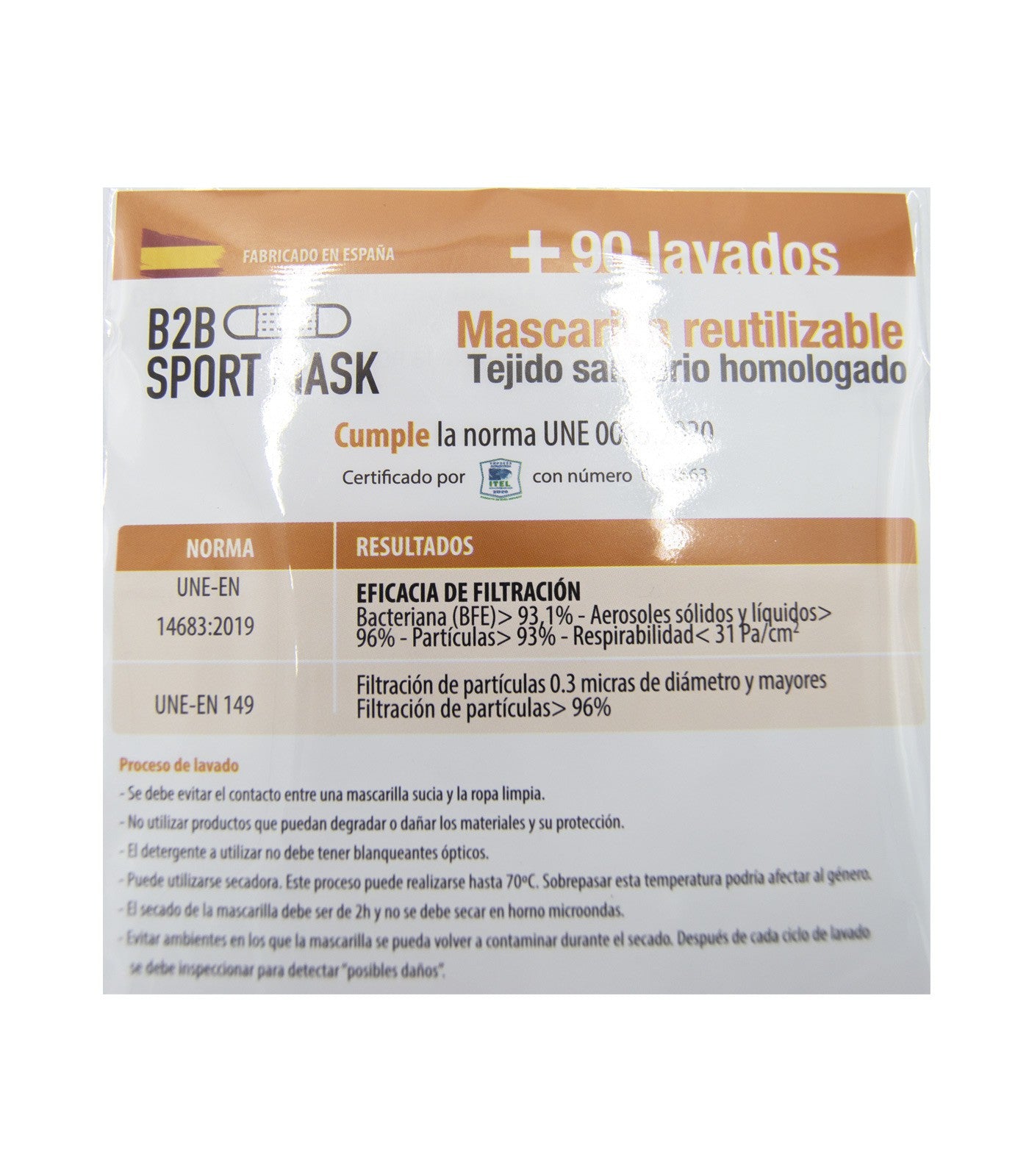 MASCARILLA PICO PATO TELA NEGRA 90 LAVADOS