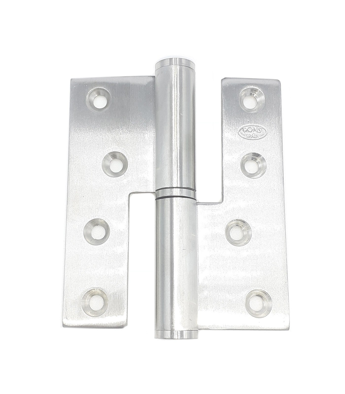 Bisagra inox satinado A-304 138/190 Mod.409 100x86x3 Dcha.