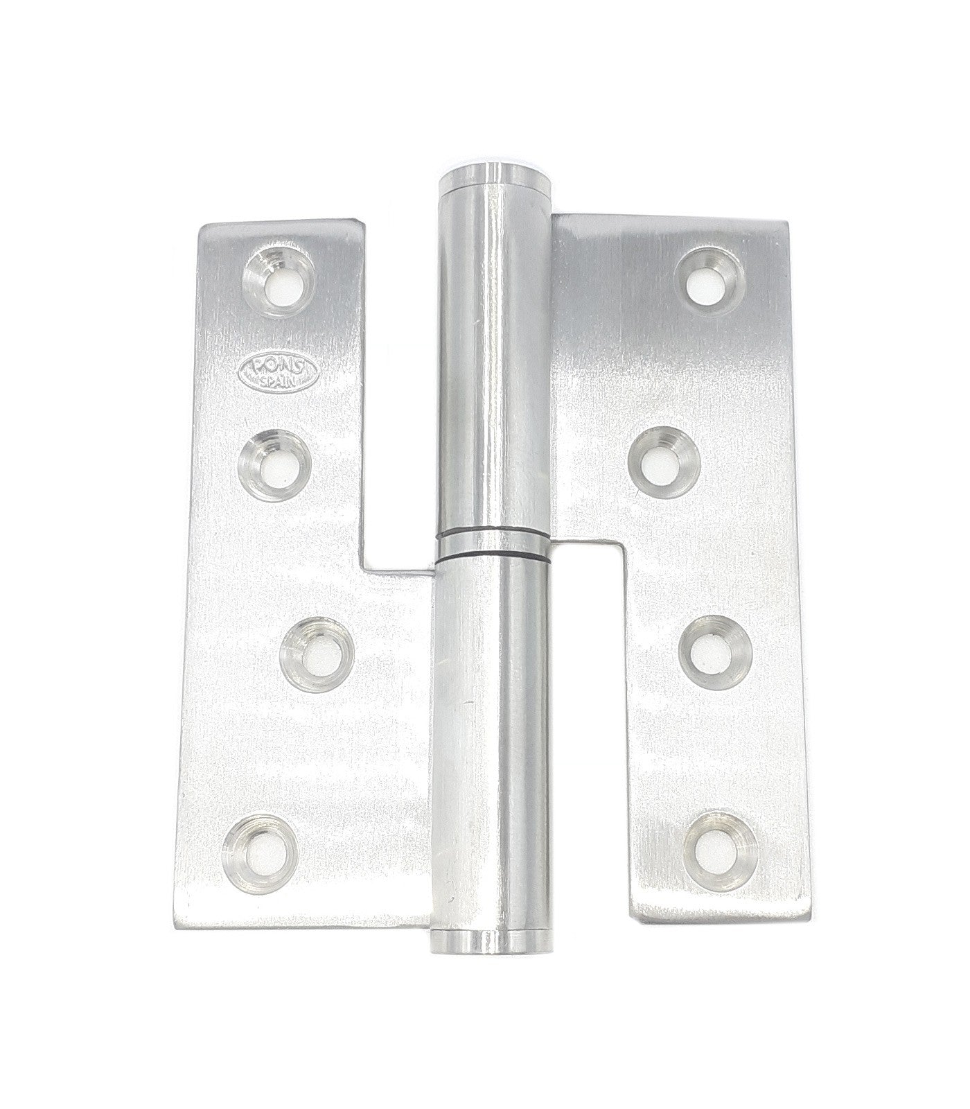 Bisagra inox satinado A-304 138/190 Mod.409 100x86x3 Izq.