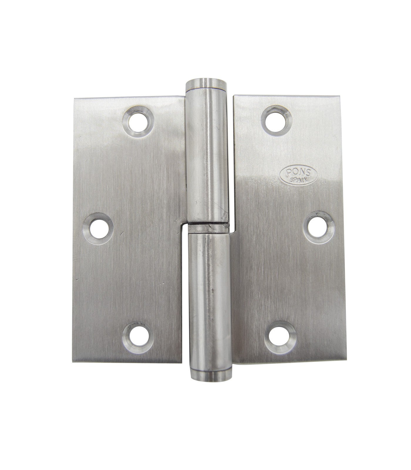 Bisagra inox satinado A-304 139/191 Mod.408 80x82x2,5 Dcha.