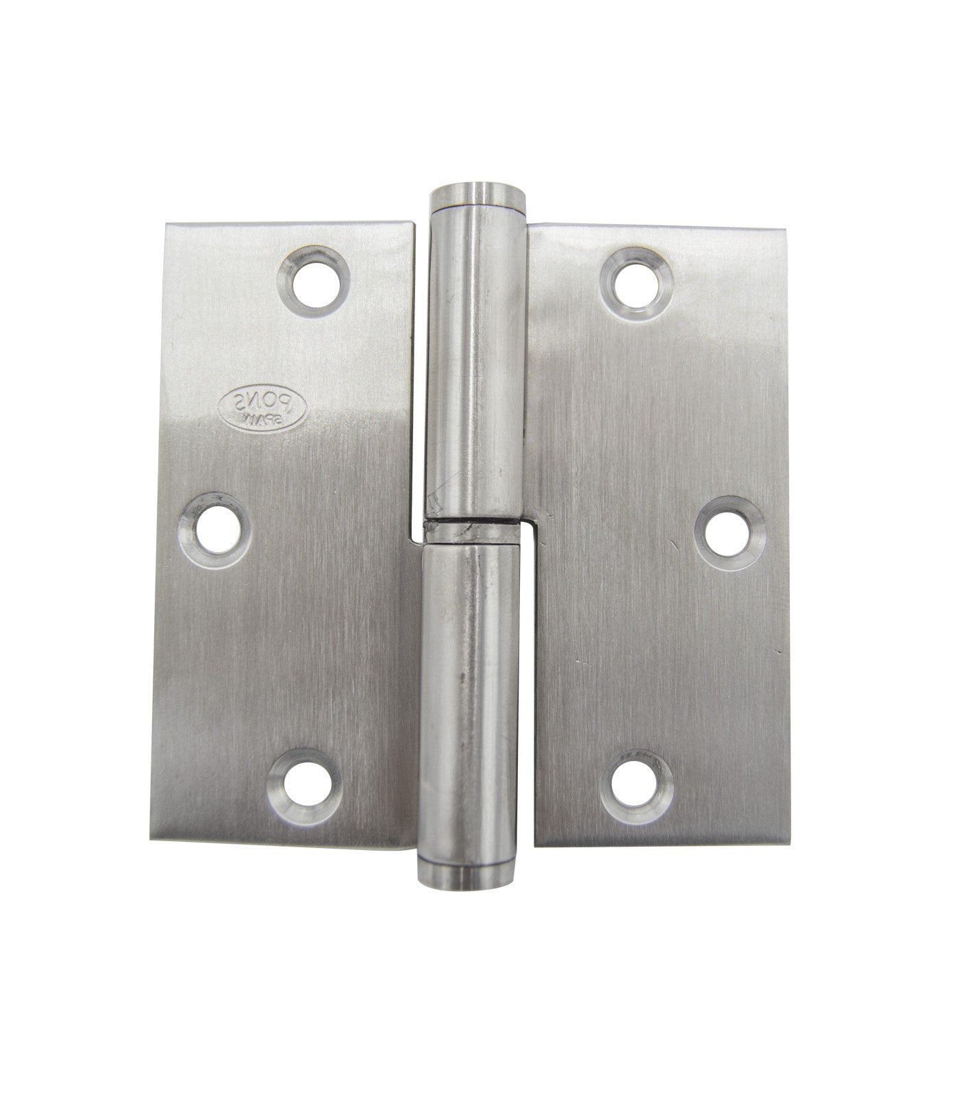 Bisagra inox satinado A-304 139/191 Mod.408 80x82x2,5 Izq.