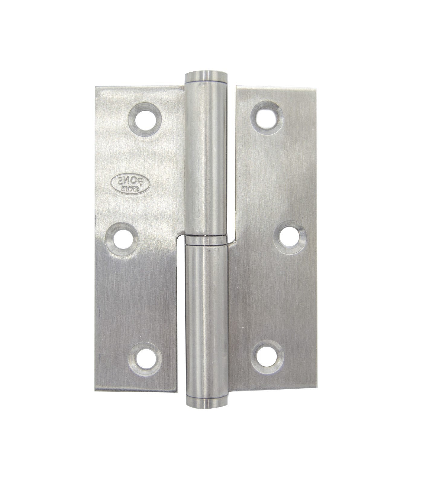 Bisagra inox satinado A-304 139/192 Mod.408 90x65x2,5 Izq.