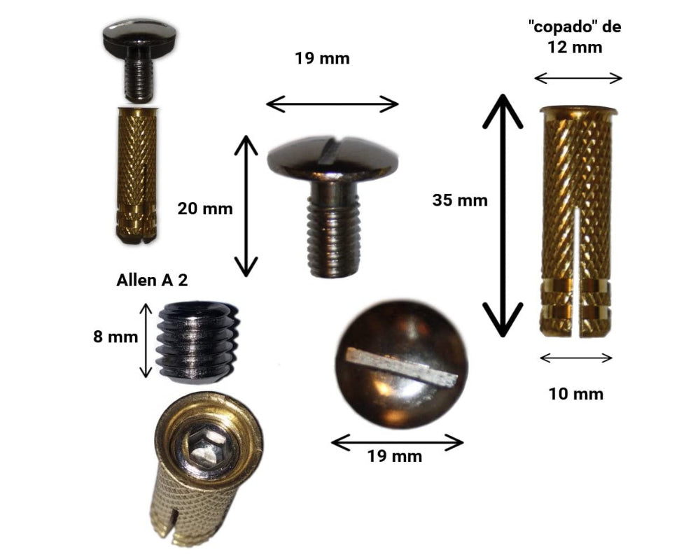 Conjunto de tornillo en acero inoxidable para piscina CP