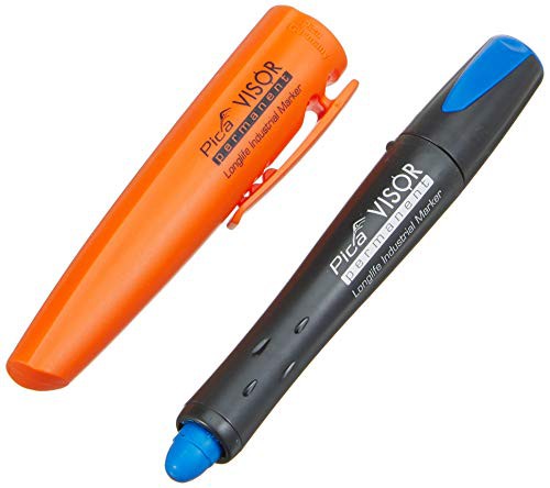 MARCADOR INDUSTRIAL PERMANENTE PICA VISOR AZUL