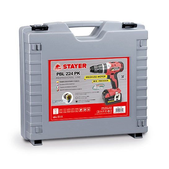 Taladro Percutor Stayer PBL 222 PK 18V 2x2.0Ah
