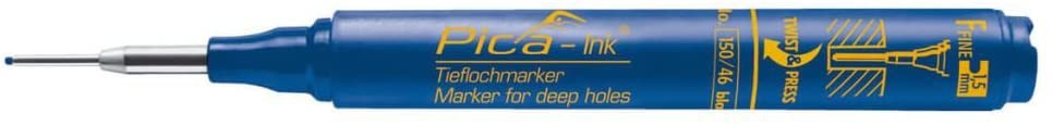Marcador para Agujeros Profundos PICA INK Azul