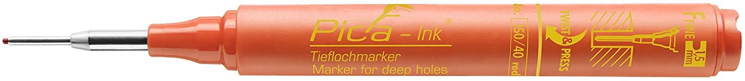 Marcador para Agujeros Profundos PICA INK Rojo