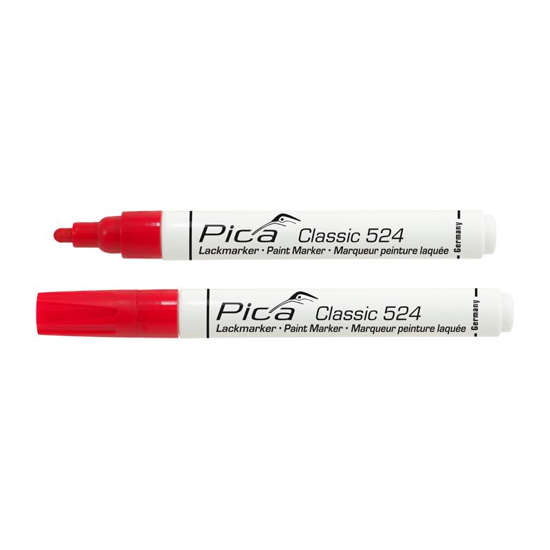 Marcador rojo de pintura permanente PICA Classic 524/40