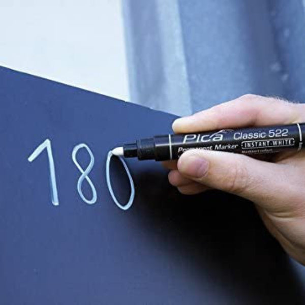 Marcador blanco permanente con punta gruesa PICA Classic 522