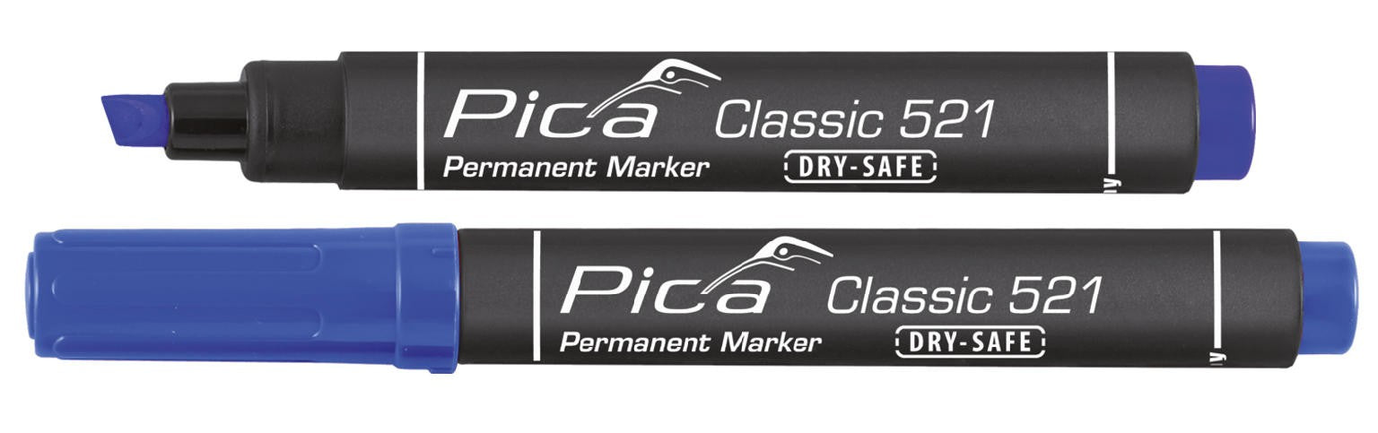 MARCADOR PERMANENTE TIPO CINCEL PICA CLASSIC AZUL