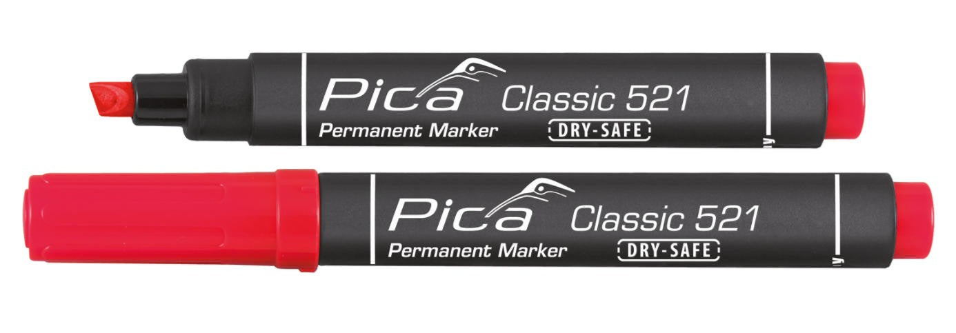 MARCADOR PERMANENTE TIPO CINCEL PICA CLASSIC ROJO