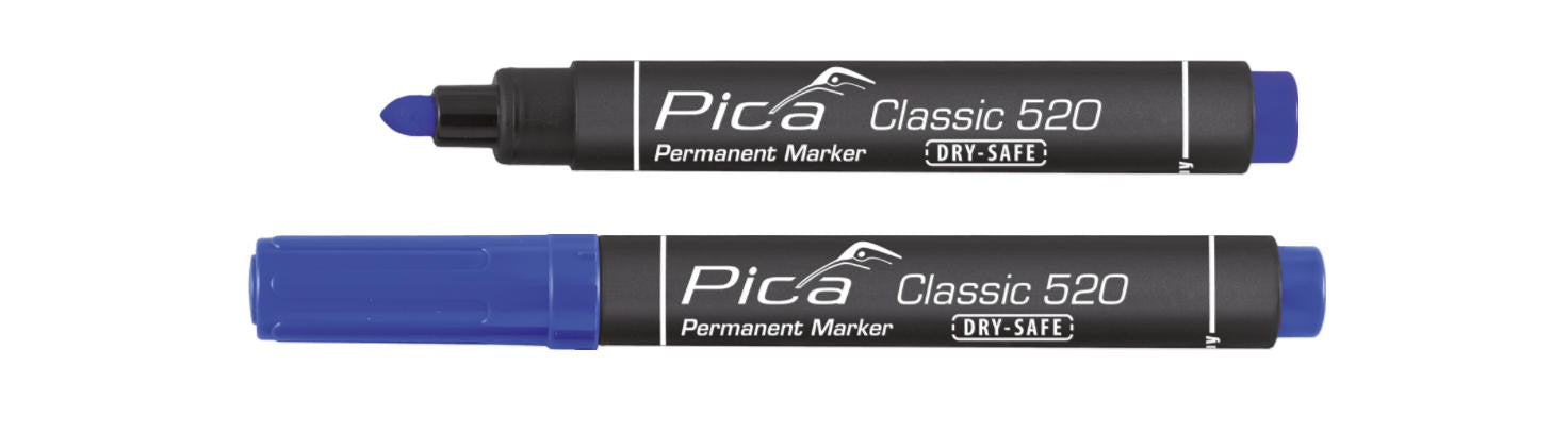 MARCADOR PERMANENTE TIPO BALA PICA CLASSIC AZUL