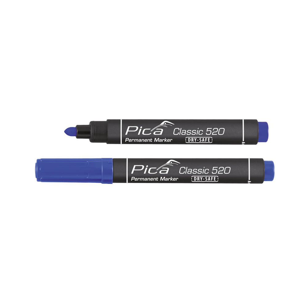Marcador azul permanente con punta tipo bala PICA Classic 520/41