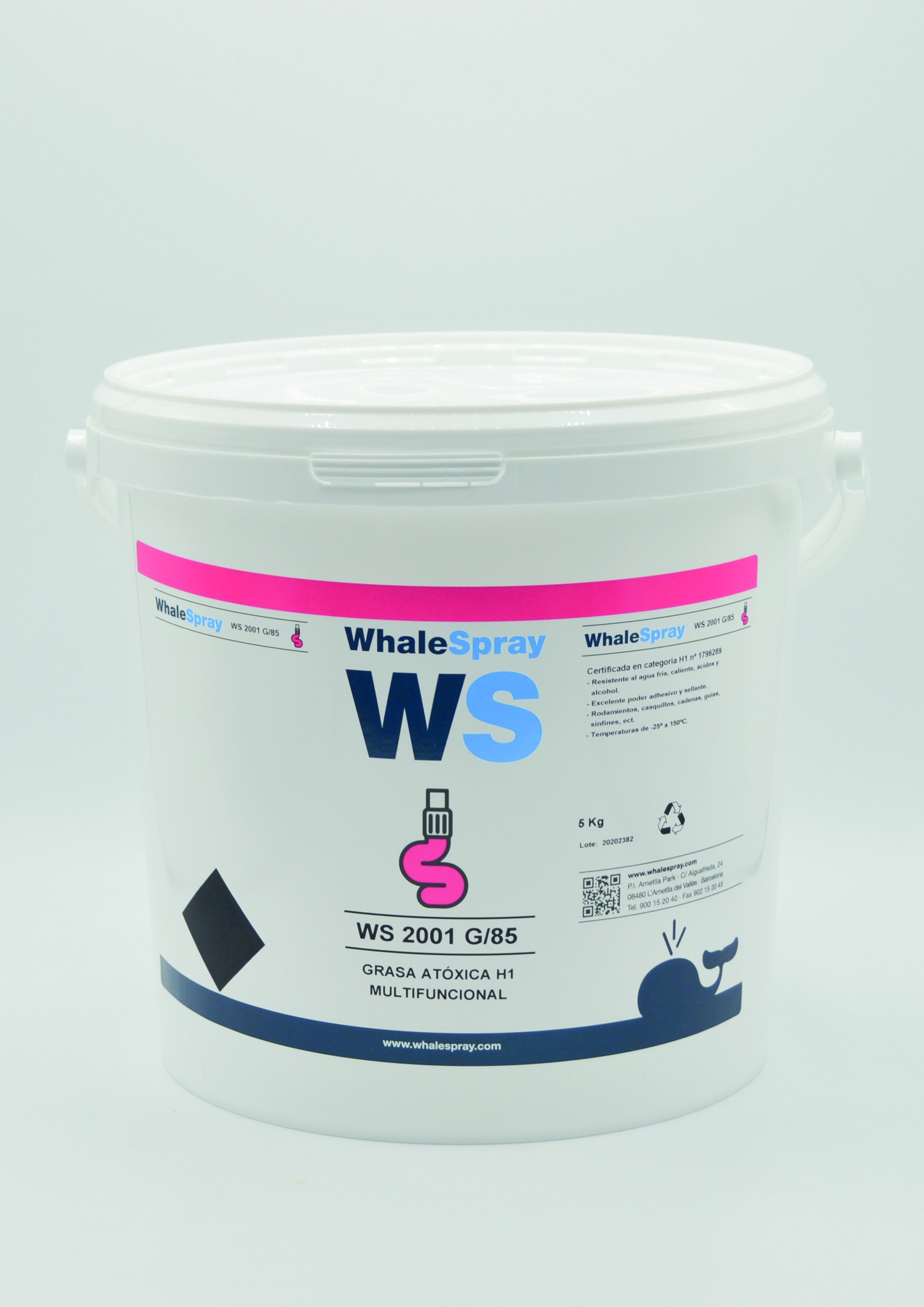 GRASA ALIMENTARIA H1 WHALE SPRAY WS2001 G/85 NLGI 2 BOTE 5KG