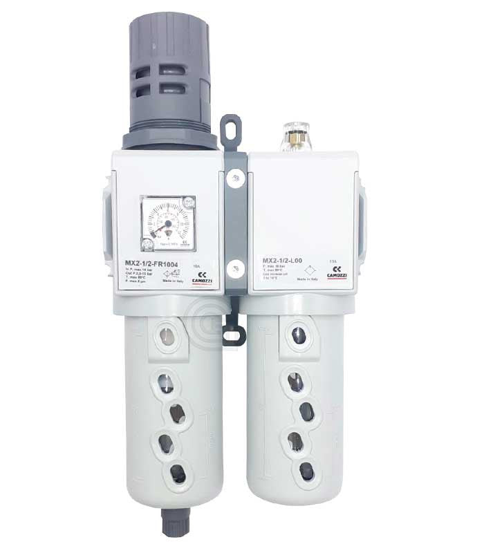 GRUPO DE FILTRAJE CAMOZZI 1/2" C/MANÓMETRO, MX2-1/2-000002.