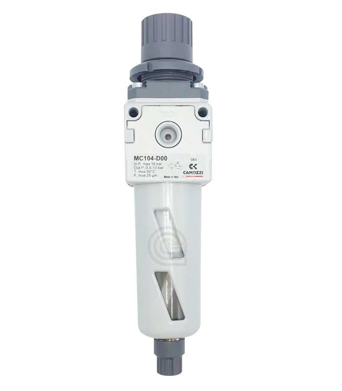 FILTRO REGULADOR CAMOZZI 1/4"-25µm, MC104-D00