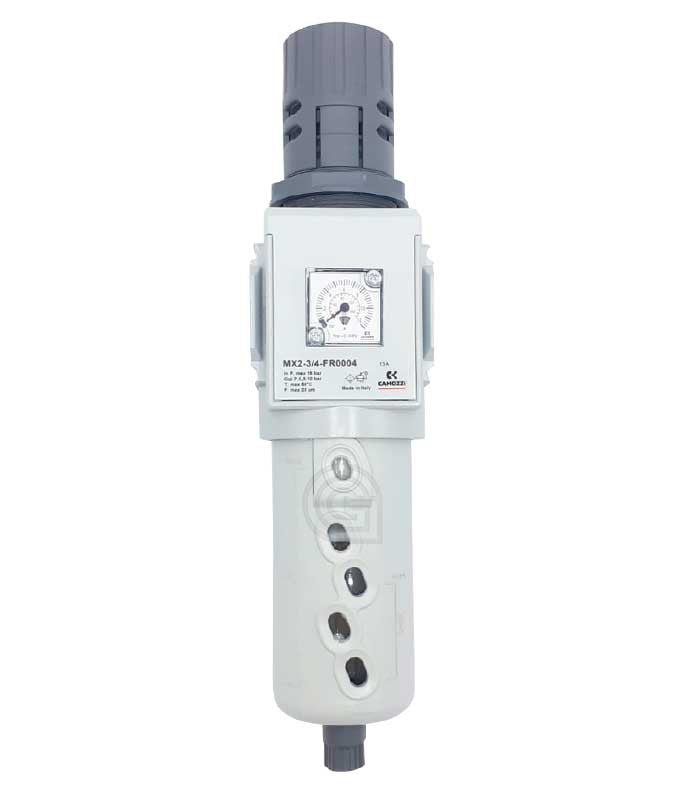 Filtro regulador Camozzi 3/4"-25µm, MX2-3/4-FR0004