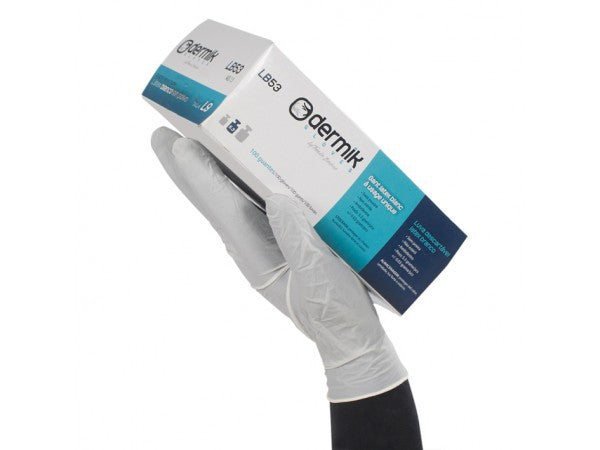 Guante de Látex Blanco sin Polvo LB53 T-8/M 100Uds