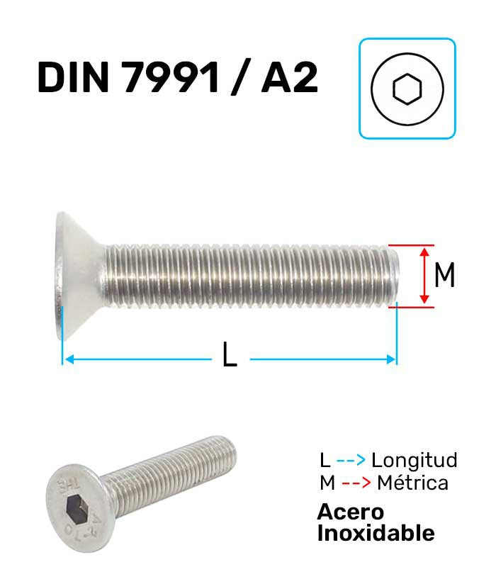 Tornillo Allen Acero Inoxidable A-2 D-7991