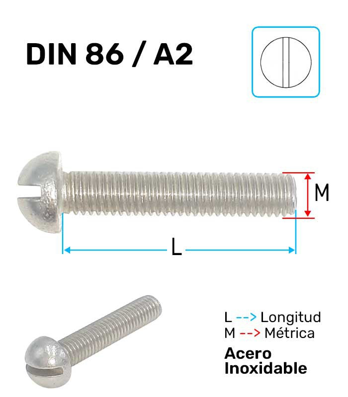 Tornillo Acero Inoxidable A-2 D-86