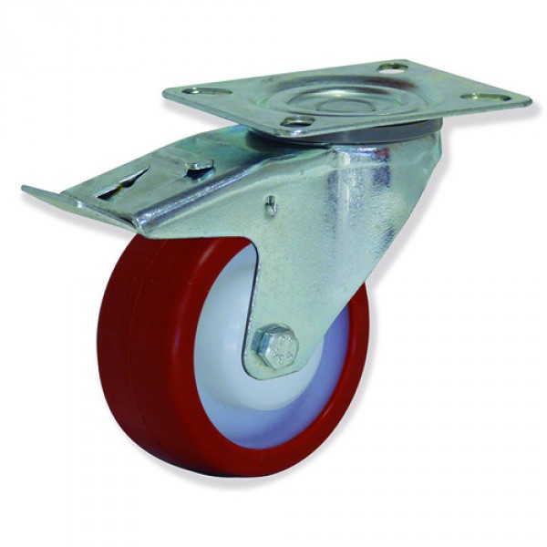 Rueda Gayner con soporte giratorio zincado con freno MPG4 varias medidas