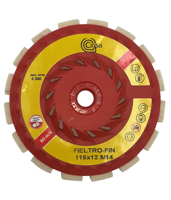 Disco de fieltro FIN AIR Cigsa Ø115X16 M14