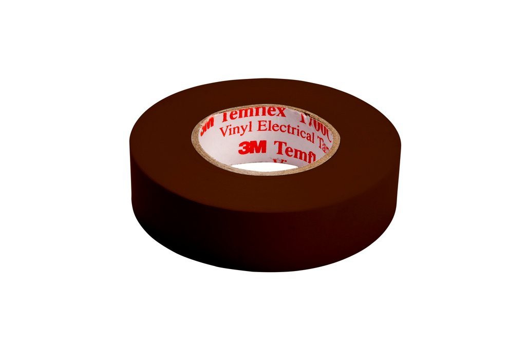 Cinta aislante de PVC 3M TEMFLEX 19MMX20MTX0,15MM MARRON