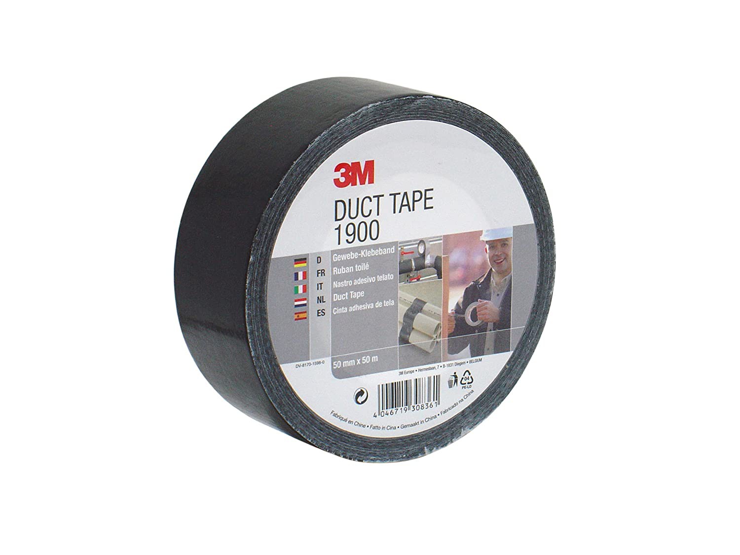 Cinta Americana Negra 3M 1900N50 50X0,15MMX50 MTS
