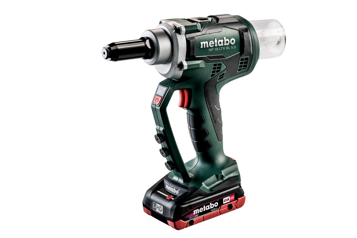 Remachadora Metabo NP18LTX BL 5.0 2XLIHD 4.0Ah