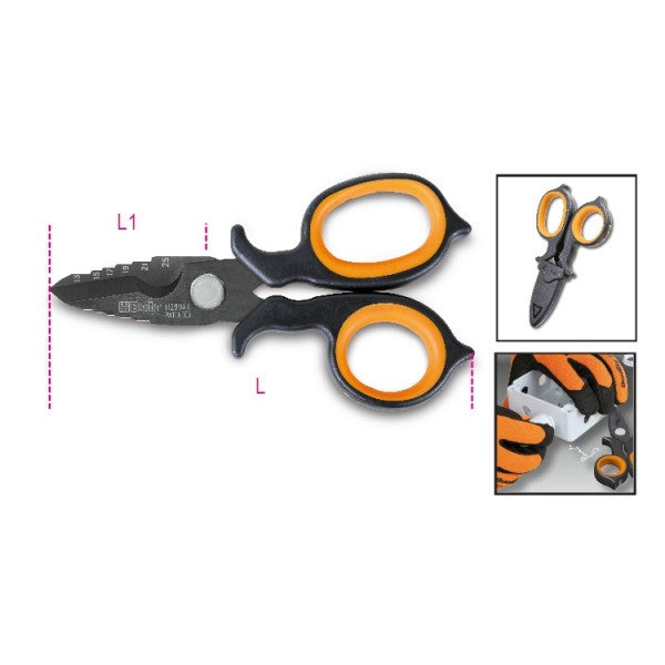 Tijeras de electricista de efecto doble Beta 1128BAX