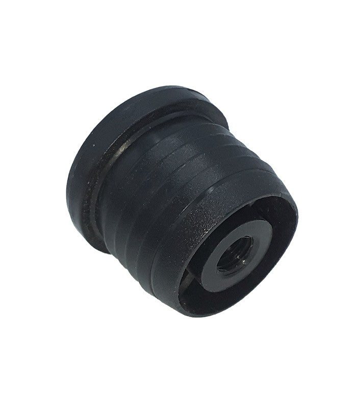 TOPE INTERIOR NEGRO ROSCADO M-8 PARA TUBO REDONDO