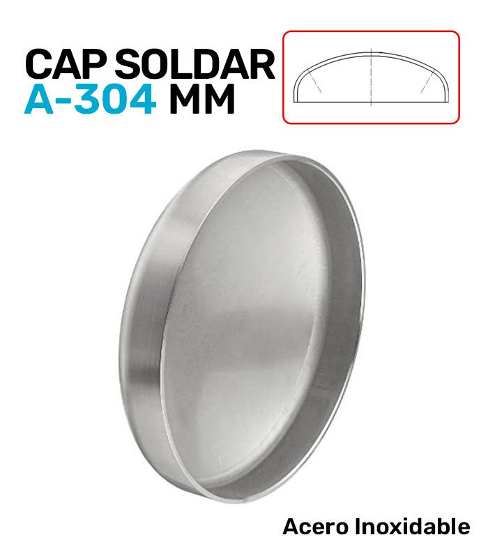 CAP A/INOX A-304 SOLDAR SERIE MILIMÉTRICA