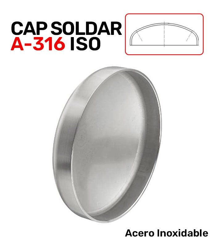 CAP A/INOX A-316 SOLDAR SERIE ISOMÉTRICA